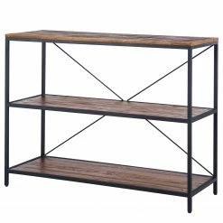 Ars manufacti Regal Grasby - Altholz Pinie / Metall - Pinie Dunkel / Schwarz