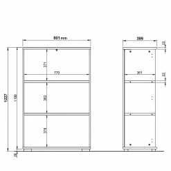 Germania Aktenregal GW-Profi 2.0 - Hellgrau / Graphit - Höhe: 123 cm -BÜROMÖBEL Verkaufsgeschäft 1000222868 200821 11191900033 SKETCH DETAILS P000000001000222868 sketch