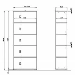 Germania Aktenregal GW-Profi 2.0 - Hellgrau / Graphit - Höhe: 200 cm -BÜROMÖBEL Verkaufsgeschäft 1000222869 200821 11192900042 SKETCH DETAILS P000000001000222869 sketch