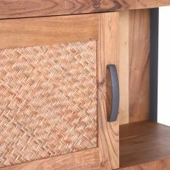 Ars manufacti Highboard Leyma - Rattan / Akazie massiv - Akazie / Anthrazit -BÜROMÖBEL Verkaufsgeschäft 1000223472 200826 12351700025 DETAILS P000000001000223472