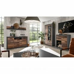 Red Living Sideboard Buzan - Altholz Dekor / Anthrazit -BÜROMÖBEL Verkaufsgeschäft 1000223919 200828 15453400093 MOOD DETAILS P000000001000223919 mood