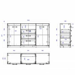 Red Living Sideboard Buzan - Altholz Dekor / Anthrazit -BÜROMÖBEL Verkaufsgeschäft 1000223919 210202 14163000006 SKETCH DETAILS P000000001000223919 sketch