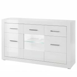 Loftscape Sideboard Bricktown I - Hochglanz Weiß / Matt Weiß