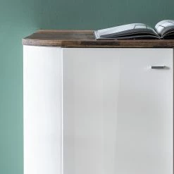 Fredriks Sideboard Karlsburg - Hochglanz Weiß / Altholz Dekor -BÜROMÖBEL Verkaufsgeschäft 1000224471 200902 06404000057 DETAILS P000000001000224471