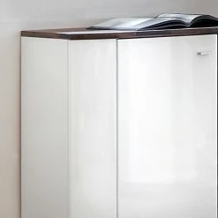 Fredriks Sideboard Karlsburg - Hochglanz Weiß / Altholz Dekor -BÜROMÖBEL Verkaufsgeschäft 1000224471 200902 06404300061 DETAILS P000000001000224471