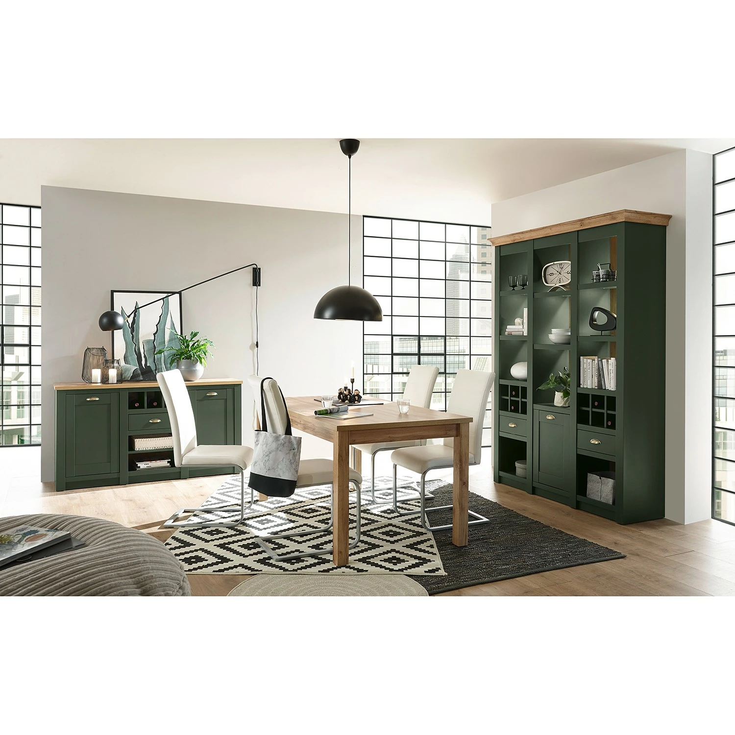 Norrwood Sideboard Cardet - Moosgrün / Eiche Wotan Dekor 13 Norrwood Sideboard Cardet - Moosgrün / Eiche Wotan Dekor – Bild 11