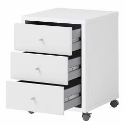 Furnitive Rollcontainer Vernas - Kreideweiß / Silber -BÜROMÖBEL Verkaufsgeschäft 1000227845 201021 16250800004 DETAILS P000000001000227845