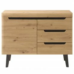 Loftscape Kommode Tornac - Eiche Artisan Dekor / Schwarz -BÜROMÖBEL Verkaufsgeschäft 1000228645 201028 06335800094 DETAILS P000000001000228645