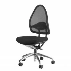 Topstar Bürostuhl Open Base 10 Deluxe - Netz- & Webstoff / Aluminium - Schwarz / Silber