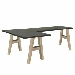 Mooved Eckschreibtisch Leeton I - Eiche / Anthrazit