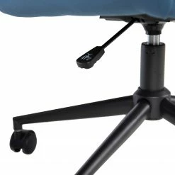 Furnitive Bürostuhl Valady I - Samt / Eisen - Blau / Schwarz -BÜROMÖBEL Verkaufsgeschäft 1000230746 220322 037 DETAILS P000000001000230746