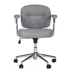 Furnitive Bürostuhl Orlu II - Webstoff / Eisen - Hellgrau / Chrom -BÜROMÖBEL Verkaufsgeschäft 1000230748 220330 030 DETAILS P000000001000230748