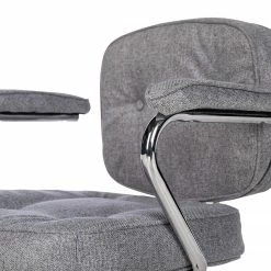 Furnitive Bürostuhl Orlu II - Webstoff / Eisen - Hellgrau / Chrom -BÜROMÖBEL Verkaufsgeschäft 1000230748 220330 033 DETAILS P000000001000230748