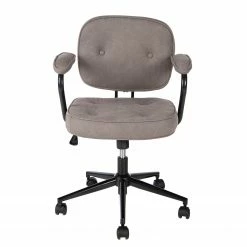 Furnitive Bürostuhl Orlu I - Microfaser / Eisen - Vintage Taupe / Schwarz -BÜROMÖBEL Verkaufsgeschäft 1000230752 220322 030 DETAILS P000000001000230752