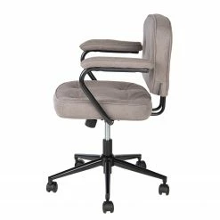 Furnitive Bürostuhl Orlu I - Microfaser / Eisen - Vintage Taupe / Schwarz -BÜROMÖBEL Verkaufsgeschäft 1000230752 220322 031 DETAILS P000000001000230752