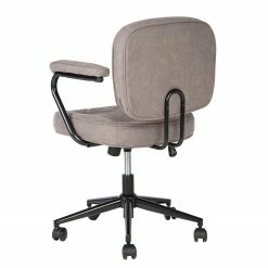 Furnitive Bürostuhl Orlu I - Microfaser / Eisen - Vintage Taupe / Schwarz -BÜROMÖBEL Verkaufsgeschäft 1000230752 220322 032 DETAILS P000000001000230752