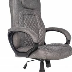 Furnitive Chefsessel Loyalton - Microfaser / Kunststoff - Vintage Grau / Schwarz -BÜROMÖBEL Verkaufsgeschäft 1000230754 220330 032 DETAILS P000000001000230754