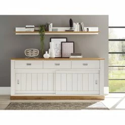 Ridgevalley Sideboard Ollezy II - Pinie Weiß Dekor / Eiche Wotan Dekor -BÜROMÖBEL Verkaufsgeschäft 1000231951 201204 06215800023 MOOD DETAILS P000000001000231951 mood
