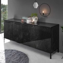 LC Spa Sideboard Mango - Marmor Schwarz Dekor - Breite: 207 cm -BÜROMÖBEL Verkaufsgeschäft 1000235373 201208 10460800060 MOOD DETAILS P000000001000235373 mood