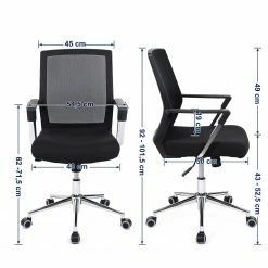 Loftscape Bürostuhl Luxey - Webstoff - Schwarz -BÜROMÖBEL Verkaufsgeschäft 1000235704 210118 06401600059 SKETCH DETAILS P000000001000235704 sketch