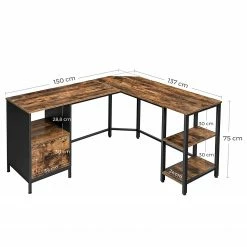 Red Living Eckschreibtisch Buxy III - Eiche Rustikal Dekor / Schwarz 13 Red Living Eckschreibtisch Buxy III - Eiche Rustikal Dekor / Schwarz -BÜROMÖBEL Verkaufsgeschäft 1000235794 210118 06513800534 DETAILS P000000001000235794