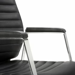 Mayer Sitzmöbel Chefsessel myDELUXE I - Leder / Aluminium - Schwarz -BÜROMÖBEL Verkaufsgeschäft 1000235979 210223 08513800014 DETAILS P000000001000235979