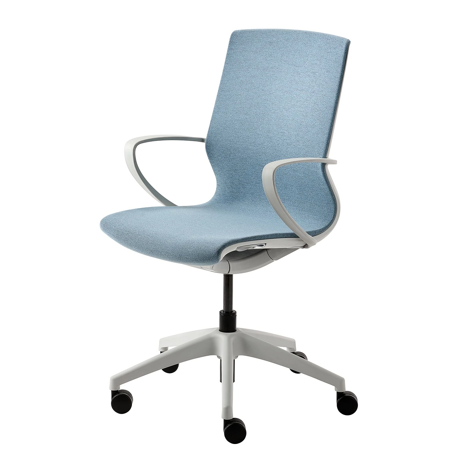 Mayer Sitzmöbel Bürodrehstuhl myMORRIS - Flachgewebe / Kunststoff - Hellblau / Weiß 3 Mayer Sitzmöbel Bürodrehstuhl myMORRIS - Flachgewebe / Kunststoff - Hellblau / Weiß