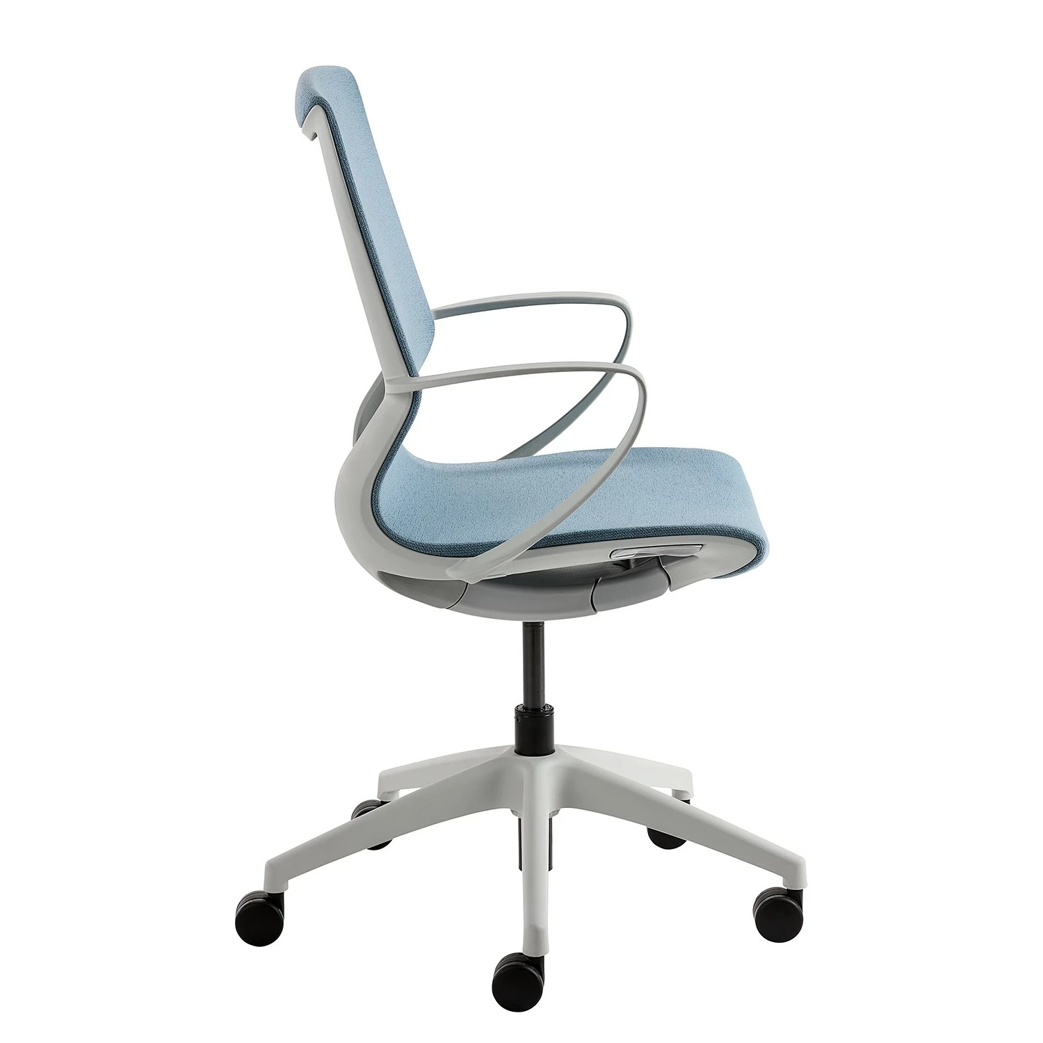 Mayer Sitzmöbel Bürodrehstuhl myMORRIS - Flachgewebe / Kunststoff - Hellblau / Weiß 5 Mayer Sitzmöbel Bürodrehstuhl myMORRIS - Flachgewebe / Kunststoff - Hellblau / Weiß – Bild 3