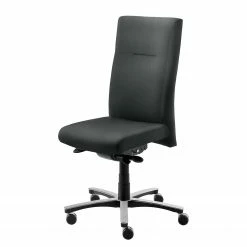 Mayer Sitzmöbel Bürodrehstuhl myNEW VISION XXL II - Leder / Aluminium - Anthrazit