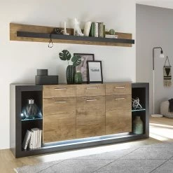 Red Living Sideboard Talence I - Kastanie Dekor / Grau -BÜROMÖBEL Verkaufsgeschäft 1000236848 201218 06040500036 MOOD DETAILS P000000001000236848 mood