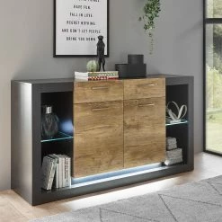 Red Living Sideboard Talence II - Kastanie Dekor / Grau -BÜROMÖBEL Verkaufsgeschäft 1000236850 201218 06044000051 MOOD DETAILS P000000001000236850 mood