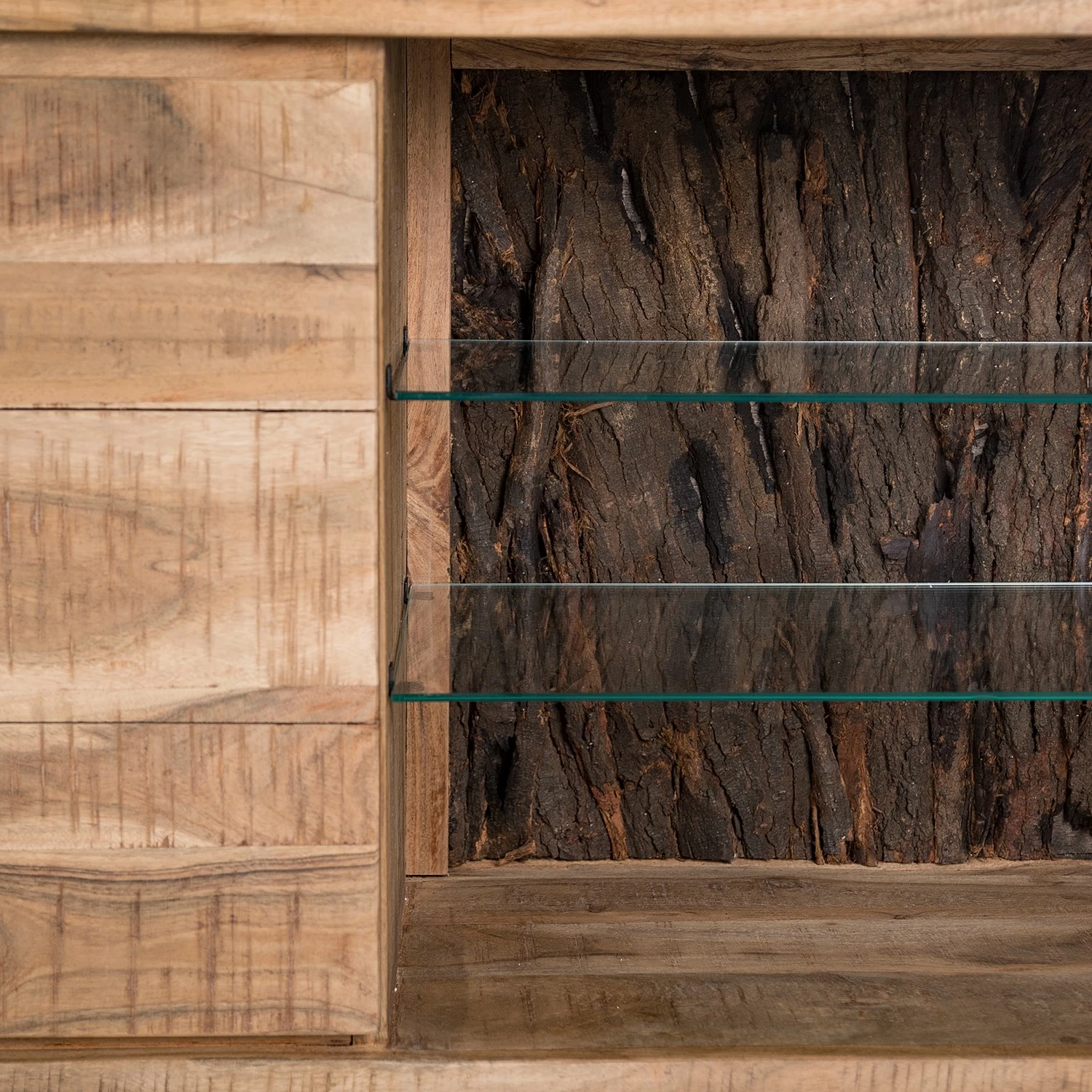 Ars Natura Sideboard Roody - Inkl. Beleuchtung - Akazie massiv / Metall - Akazie / Schwarz 13 Ars Natura Sideboard Roody - Inkl. Beleuchtung - Akazie massiv / Metall - Akazie / Schwarz – Bild 11