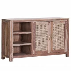 Naturoo Sideboard Rodern II - Sheesham massiv / Wiener Geflecht