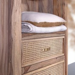 Naturoo Regal Rodern - Sheesham massiv / Wiener Geflecht -BÜROMÖBEL Verkaufsgeschäft 1000239495 210108 13363500035 DETAILS P000000001000239495