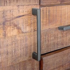 Red Living Sideboard Thiery - Mango massiv / Metall - Mango Braun / Anthrazit -BÜROMÖBEL Verkaufsgeschäft 1000239508 210108 13381500085 DETAILS P000000001000239508