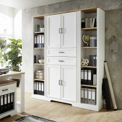 Ridgevalley Büroschrank Jasmund I - Pinie Weiß Dekor / Eiche Artisan Dekor -BÜROMÖBEL Verkaufsgeschäft 1000244999 210504 06305400057 MOOD DETAILS P000000001000244999 mood