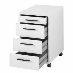 Furnitive Rollcontainer Lemuy - Weiß / Anthrazit -BÜROMÖBEL Verkaufsgeschäft 1000245002 210504 06310700096 DETAILS P000000001000245002