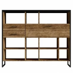 Red Living Regal Turriers III - Fichte Dekor / Matt Schwarz -BÜROMÖBEL Verkaufsgeschäft 1000245417 210217 13053800069 DETAILS P000000001000245417