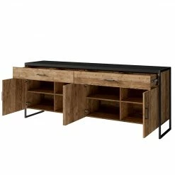 Red Living Sideboard Turriers - Fichte Dekor / Matt Schwarz -BÜROMÖBEL Verkaufsgeschäft 1000245418 210217 13054900075 DETAILS P000000001000245418