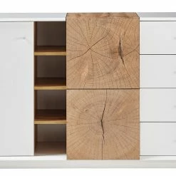 Loftscape Sideboard Crecora II - Weiß / Eiche Dekor -BÜROMÖBEL Verkaufsgeschäft 1000246791 210727 12504700010 DETAILS P000000001000246791