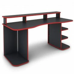 Furnitive Schreibtisch Crosswoods - Schwarz / Rot -BÜROMÖBEL Verkaufsgeschäft 1000248347 210217 09442800024 DETAILS P000000001000248347