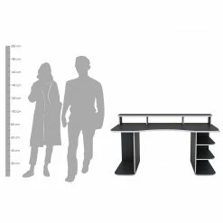 Furnitive Schreibtisch Crosswoods - Schwarz / Rot -BÜROMÖBEL Verkaufsgeschäft 1000248347 210217 09443900030 SKETCH DETAILS P000000001000248347 sketch