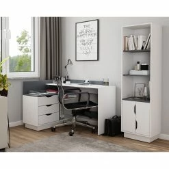 Furnitive Regal Paroy - Weiß / Grau -BÜROMÖBEL Verkaufsgeschäft 1000248352 210217 09444200032 MOOD DETAILS P000000001000248352 mood