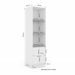 Furnitive Regal Paroy - Weiß / Grau -BÜROMÖBEL Verkaufsgeschäft 1000248352 210217 09444900036 SKETCH DETAILS P000000001000248352 sketch