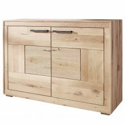 Naturoo Sideboard Juillan - Wildeiche massiv / Metall - Wildeiche / Schwarz