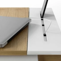 Temahome Stehschreibtisch Space - Echtholzfurnier / Metall - Eiche / Weiß -BÜROMÖBEL Verkaufsgeschäft 1000252084 210302 16065700033 DETAILS P000000001000252084