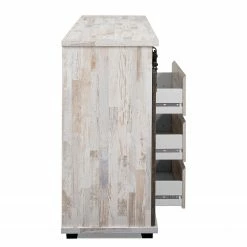 Maison Belfort Sideboard Janze I - Kiefer Weiß Dekor / Vintage Braun -BÜROMÖBEL Verkaufsgeschäft 1000254985 210322 08501000020 DETAILS P000000001000254985