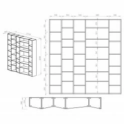 Temahome Regal Maze III - Sandgrau -BÜROMÖBEL Verkaufsgeschäft 1000255246 210324 15033400227 SKETCH DETAILS P000000001000255246 sketch