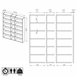 Temahome Regal Pombal I - Eiche -BÜROMÖBEL Verkaufsgeschäft 1000255262 210324 15033700357 SKETCH DETAILS P000000001000255262 sketch