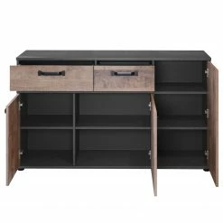 Trendteam Sideboard Stripe - Altholz Dekor / Grau -BÜROMÖBEL Verkaufsgeschäft 1000256951 210409 12310700019 DETAILS P000000001000256951